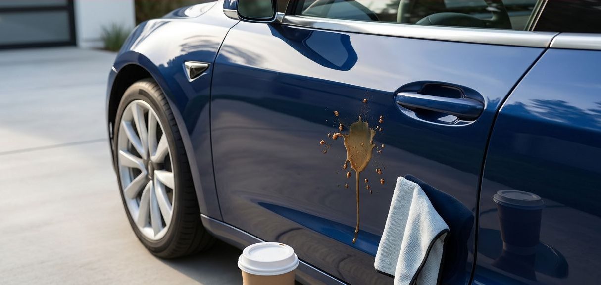 How to Safely Remove a Coffee Stain from Your Car Exterior