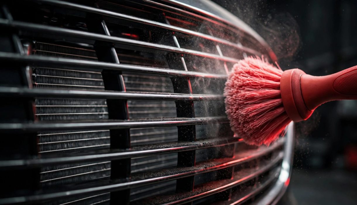 clean car grille