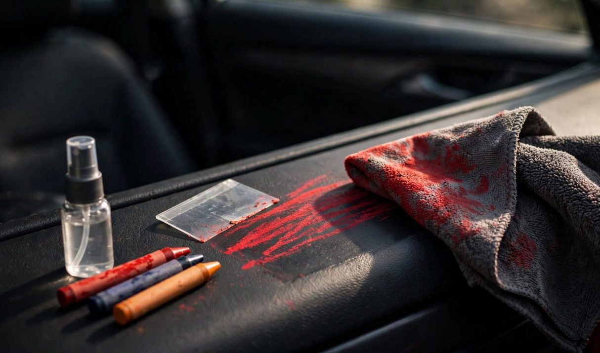 How to Remove Crayon Marks From Car Interior Surfaces
